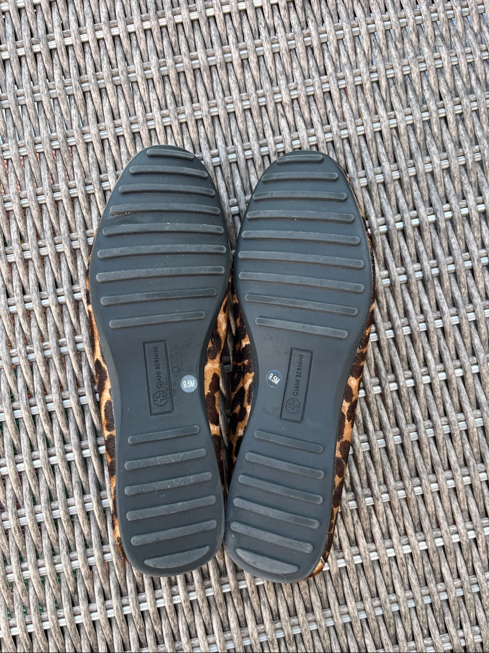 Giani Bernini Leopard Print Calf Hair Loafers Moccasins Flats 9.5 - Picture 7 of 8